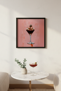 Espresso Martini Bath wall art framed mockup